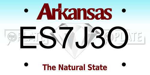 ES7J3O Arkansas License Plate