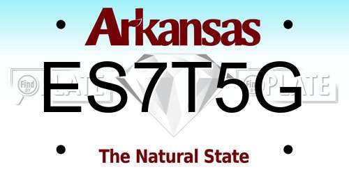 ES7T5G Arkansas License Plate