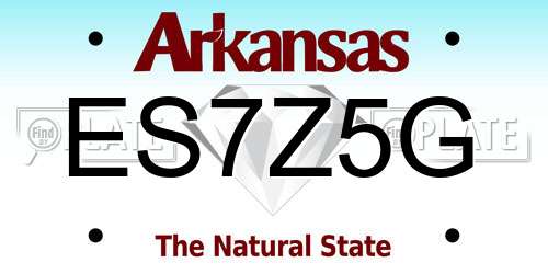 ES7Z5G Arkansas License Plate