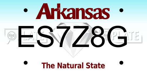 ES7Z8G Arkansas License Plate