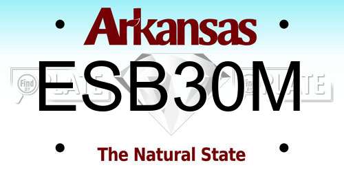ESB30M Arkansas License Plate
