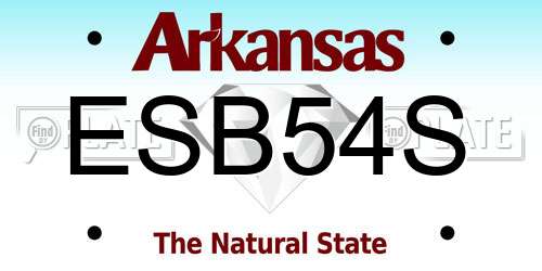 ESB54S Arkansas License Plate
