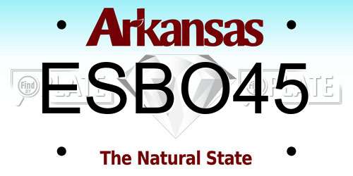 ESBO45 Arkansas License Plate