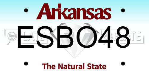 ESBO48 Arkansas License Plate