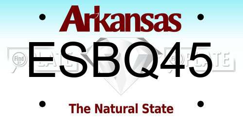 ESBQ45 Arkansas License Plate