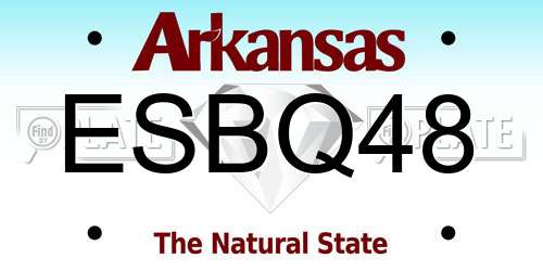 ESBQ48 Arkansas License Plate
