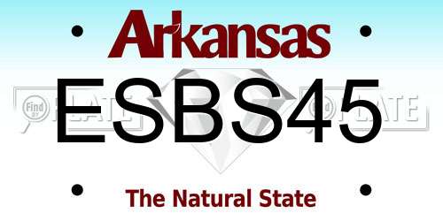 ESBS45 Arkansas License Plate