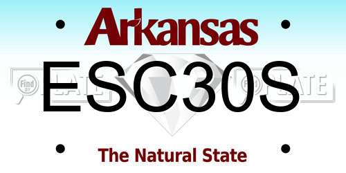 ESC30S Arkansas License Plate