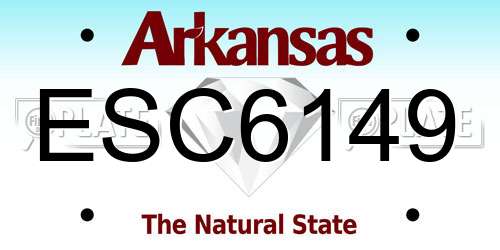 ESC6149 Arkansas License Plate