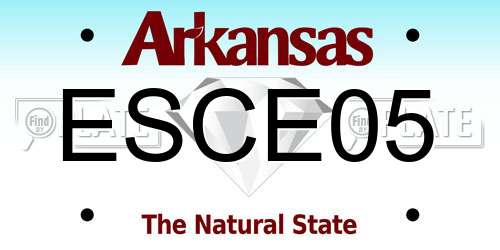 ESCE05 Arkansas License Plate