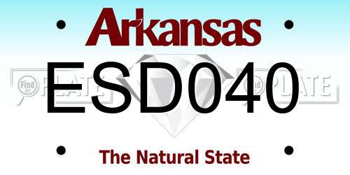 ESD040 Arkansas License Plate