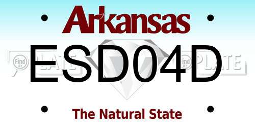 ESD04D Arkansas License Plate