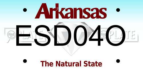 ESD04O Arkansas License Plate