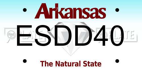 ESDD40 Arkansas License Plate