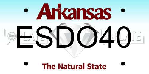 ESDO40 Arkansas License Plate