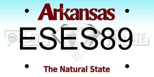 ESES89 Arkansas License Plate