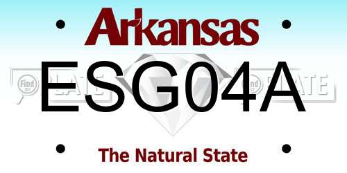 ESG04A Arkansas License Plate