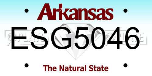 ESG5046 Arkansas License Plate