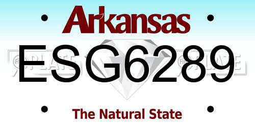 ESG6289 Arkansas License Plate
