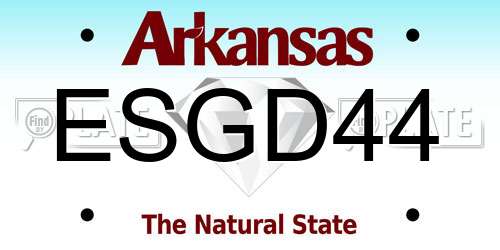 ESGD44 Arkansas License Plate