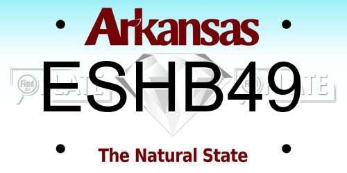 ESHB49 Arkansas License Plate