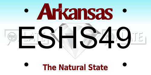 ESHS49 Arkansas License Plate