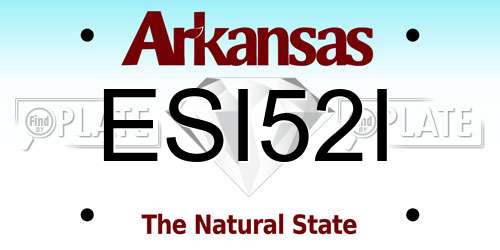 ESI52I Arkansas License Plate