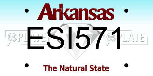 ESI571 Arkansas License Plate