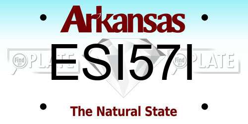 ESI57I Arkansas License Plate