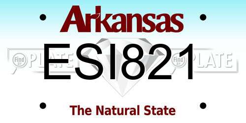 ESI821 Arkansas License Plate