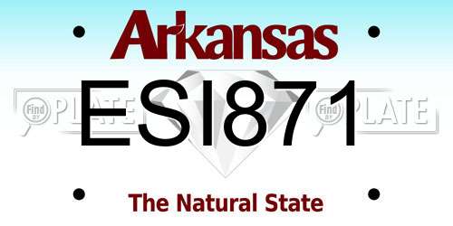 ESI871 Arkansas License Plate