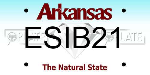 ESIB21 Arkansas License Plate