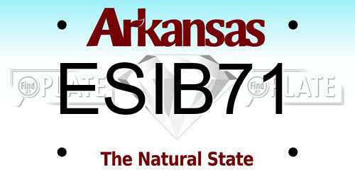 ESIB71 Arkansas License Plate