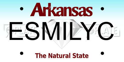ESMILYC Arkansas License Plate