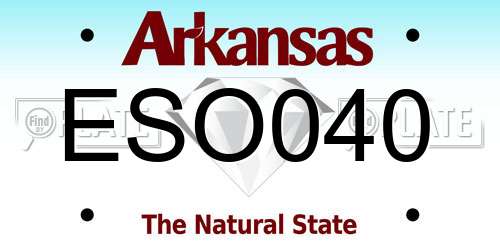 ESO040 Arkansas License Plate