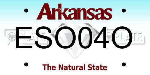 ESO04O Arkansas License Plate