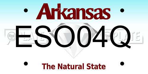 ESO04Q Arkansas License Plate