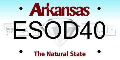 ESOD40 Arkansas License Plate