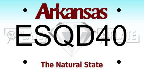 ESQD40 Arkansas License Plate