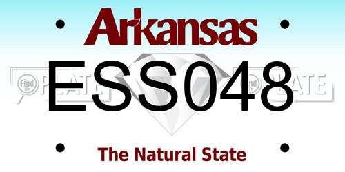 ESS048 Arkansas License Plate