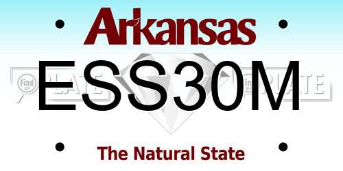 ESS30M Arkansas License Plate