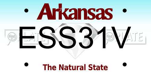 ESS31V Arkansas License Plate