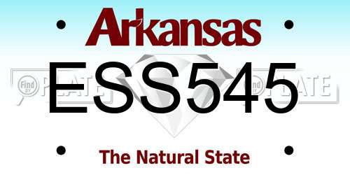 ESS545 Arkansas License Plate