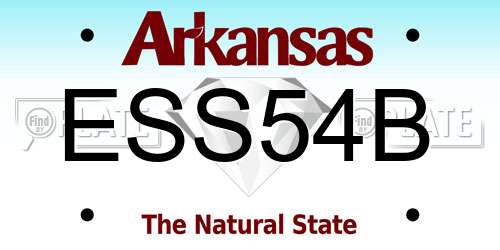 ESS54B Arkansas License Plate