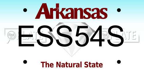ESS54S Arkansas License Plate