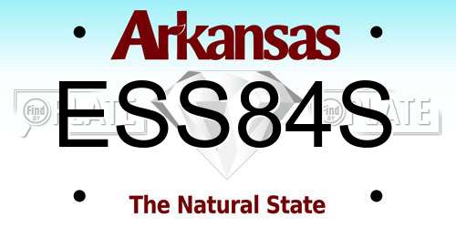 ESS84S Arkansas License Plate