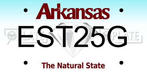 EST25G Arkansas License Plate