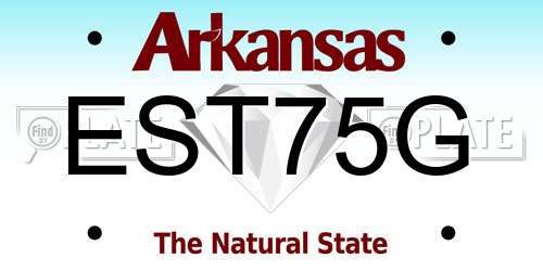 EST75G Arkansas License Plate