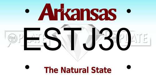 ESTJ30 Arkansas License Plate