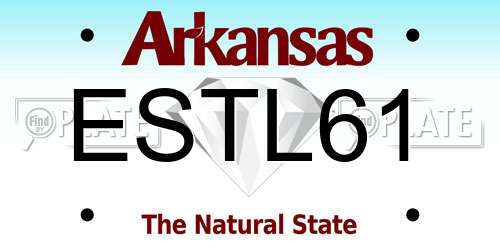 ESTL61 Arkansas License Plate